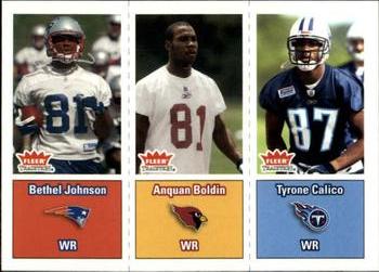 2003 Fleer Tradition #295 Bethel Johnson / Anquan Boldin / Tyrone Calico Front