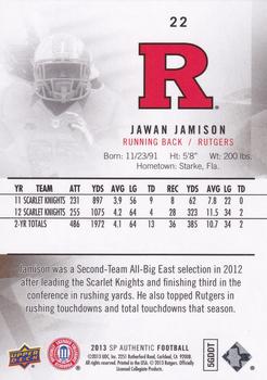 2013 SP Authentic #22 Jawan Jamison Back