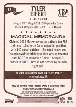 2013 Topps Magic #18 Tyler Eifert Back