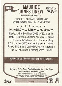 2013 Topps Magic #180 Maurice Jones-Drew Back