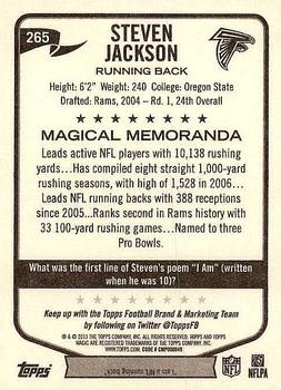 2013 Topps Magic #265 Steven Jackson Back