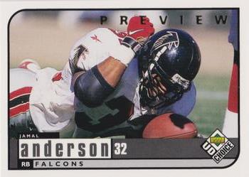 1998 UD Choice Previews #7 Jamal Anderson Front