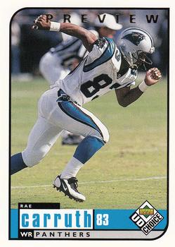 1998 UD Choice Previews #26 Rae Carruth Front