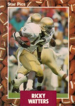 1991 Star Pics #39 Ricky Watters Front