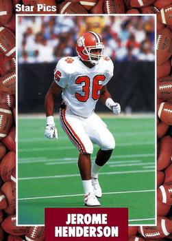 1991 Star Pics #55 Jerome Henderson Front