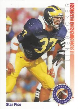 1992 Star Pics #62 Erick Anderson Front
