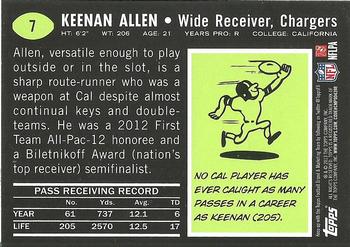 2013 Topps - 1969 Green #7 Keenan Allen Back