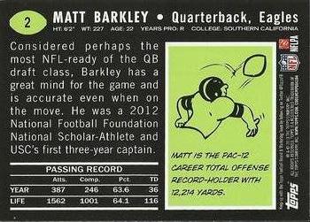 2013 Topps - 1969 Red #2 Matt Barkley Back