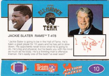 1990 Action Packed All-Madden #10 Jackie Slater Back