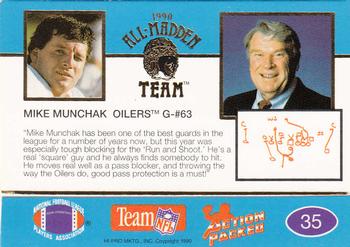 1990 Action Packed All-Madden #35 Mike Munchak Back
