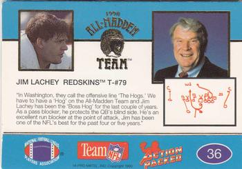 1990 Action Packed All-Madden #36 Jim Lachey Back