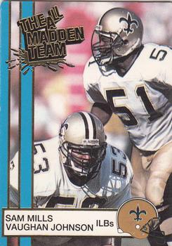 1990 Action Packed All-Madden #49 Sam Mills / Vaughan Johnson Front