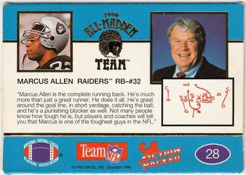 1990 Action Packed All-Madden #28 Marcus Allen Back