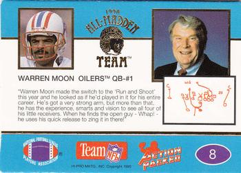 1990 Action Packed All-Madden #8 Warren Moon Back