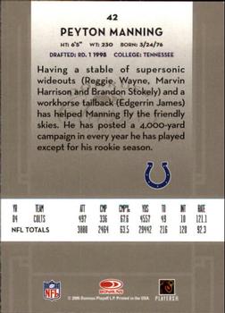 2005 Donruss Classics #42 Peyton Manning Back