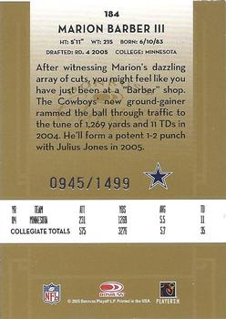 2005 Donruss Classics #184 Marion Barber III Back