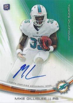 2013 Topps Platinum - Rookie Autographs Refractors #A-MGI Mike Gillislee Front