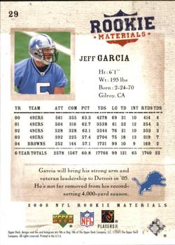 2005 Upper Deck Rookie Materials #29 Jeff Garcia Back