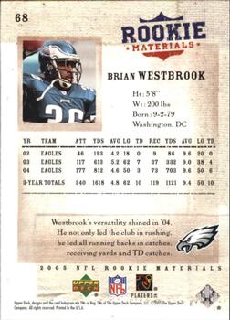 2005 Upper Deck Rookie Materials #68 Brian Westbrook Back
