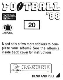 1988 Panini Stickers #20 James Brooks Back