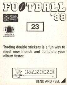 1988 Panini Stickers #23 Boomer Esiason Back