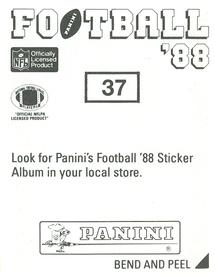 1988 Panini Stickers #37 Mike Johnson Back