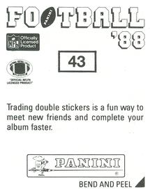 1988 Panini Stickers #43 Frank Minnifield Back
