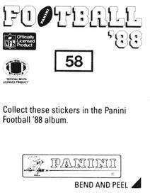1988 Panini Stickers #58 Karl Mecklenburg Back