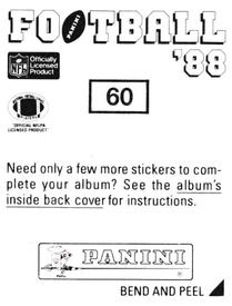 1988 Panini Stickers #60 Sammy Winder Back