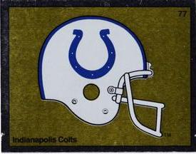 1988 Panini Stickers #77 Indianapolis Colts Helmet Front