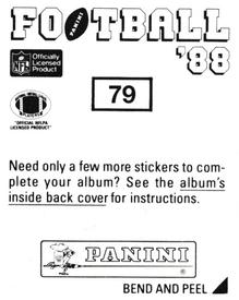 1988 Panini Stickers #79 Albert Bentley Back
