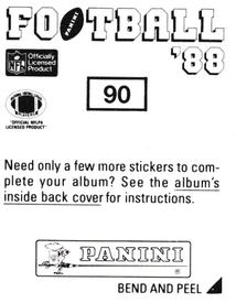 1988 Panini Stickers #90 Jack Trudeau Back