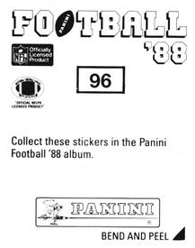 1988 Panini Stickers #96 Dino Hackett Back