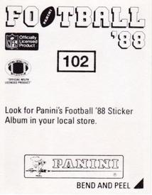 1988 Panini Stickers #102 Christian Okoye Back