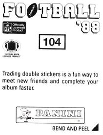 1988 Panini Stickers #104 Paul Palmer Back