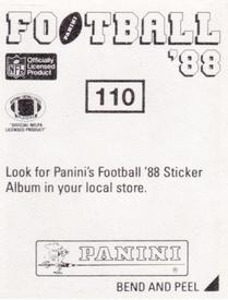 1988 Panini Stickers #110 Todd Christensen Back