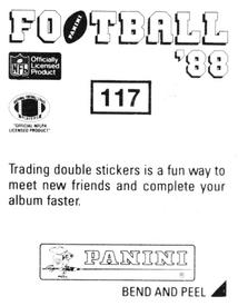 1988 Panini Stickers #117 Vann McElroy Back