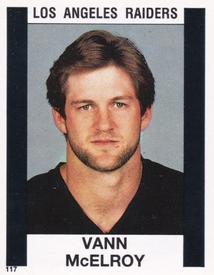 1988 Panini Stickers #117 Vann McElroy Front