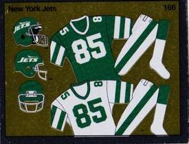 1988 Panini Stickers #166 New York Jets Uniform Front