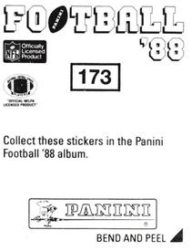 1988 Panini Stickers #173 Delton Hall Back