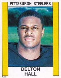 1988 Panini Stickers #173 Delton Hall Front