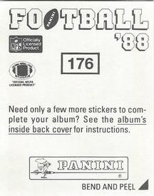 1988 Panini Stickers #176 Earnest Jackson Back