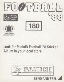 1988 Panini Stickers #180 Mike Webster Back