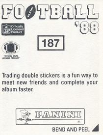 1988 Panini Stickers #187 Chuck Ehin Back