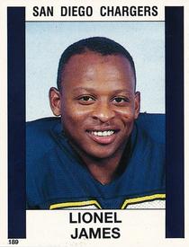 1988 Panini Stickers #189 Lionel James Front