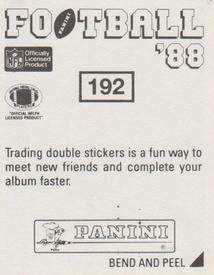 1988 Panini Stickers #192 Ralf Mojsiejenko Back