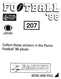 1988 Panini Stickers #207 Joe Nash Back