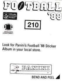 1988 Panini Stickers #210 Daryl Turner Back