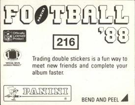 1988 Panini Stickers #216 Mark Bavaro / Anthony Munoz Back