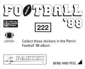 1988 Panini Stickers #222 Bruce Smith / Reggie White Back